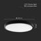 V-TAC VT-8630S-B-RD-N LED Dome Lights - Round Dome Lights - Sensor - IP44 - Black - 36 Watts - 3820 Lumens - 4000K