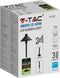 V-TAC VT-907 Buitenverlichting - Tuinspikes - Samsung - IP65 - Zwart - 7 Watt - 420 Lumen - 4000K