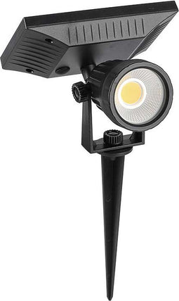 V-TAC VT-952 Zwart Solar Spike Light - IP65 - 2W - 40 Lumen - 4000K