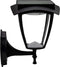 V-TAC VT-982 Wandlamp op zonne-energie - 2W - 110 Lumen - 3000K+6000K - Matzwart - IP65