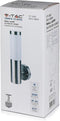 V-tac Wandlamp Vt-833 60w E27 33,5 Cm Rvs Zilver/wit