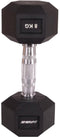 Hex dumbbell 8 kg - Rubber - Hexagonaal