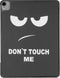imoshion Tablet Hoes - Geschikt voor iPad Pro 12.9 (2020) / Pro 12.9 (2018) - Design Trifold Bookcase - Don't touch