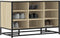 vidaXL - Schoenenbank - 84x40x53,5 - cm - bewerkt - hout - en - metaal - sonoma - eiken