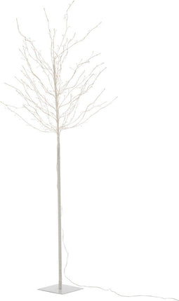 J-Line boom kaal - metaal - wit - large - LED lichtjes