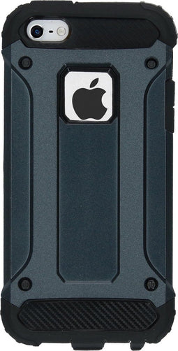 iMoshion Hoesje Geschikt voor iPhone SE (2016) / 5 / 5s Hoesje - iMoshion Rugged Xtreme Backcover - Donkerblauw