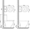 vidaXL Staand toilet en bidet set (zwart)