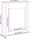 vidaXL - Haardombouw - 75x20x87,5 - cm - bewerkt - hout - zwart