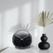 NeXtime - Wandklok/Tafelklok- 20cm- Glas -Zwart-'Big Stripe Mini Dome