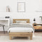 vidaXL Artisan - Bedframe - Tweepersoons - 203 x 95 x 70 cm - Bewerkt hout - Eikenkleur