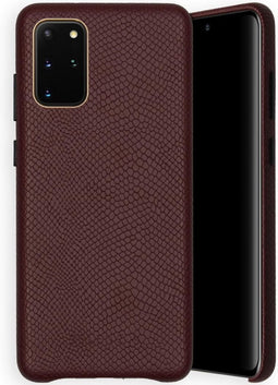 Selencia Hoesje Geschikt voor Samsung Galaxy S20 Plus Hoesje - Selencia Gaia Slang Backcover - Donkerrood