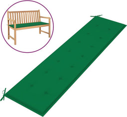 vidaXL - Tuinbankkussen - 200x50x3 - cm - oxford - stof - groen