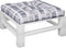 vidaXL - Palletkussen - 80x80x12 - cm - stof - ruitpatroon - grijs