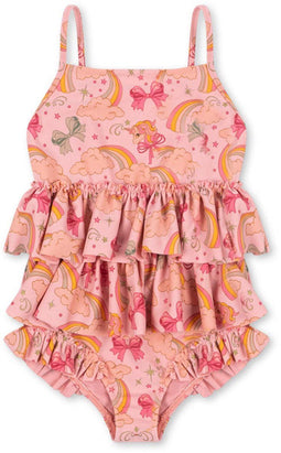 Konges Sløjd Manuca Frill badpak kind - Rainbow Bow - 9 maand