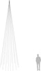 vidaXL - Vlaggenmast - kerstboom - 1134 - LED's - warmwit - 800 - cm