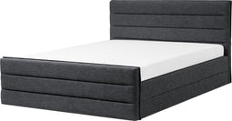 VALBONNE - Tweepersoonsbed - Donkergrijs - 180 x 200 cm - Polyester