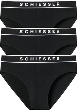 Schiesser 95/5 Organic - Heren Rio Slip - 95% biologisch katoen - Zwart (3-pack)