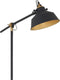 Mexlite Nove 1322ZW - Vloerlamp - Draaibaar & Kantelbaar - Zwart/Goud