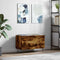 vidaXL - Platenkast - 74,5x38x48 - cm - bewerkt - hout - gerookt - eikenkleurig