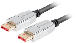 Lanberg CA-DPDP-20CU-0010-BK - DisplayPort Kabel - 1 m - Zilver Zwart