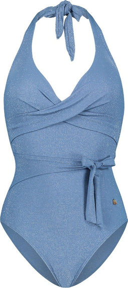 Beachlife Infinity - Overslag badpak - Ingebouwd topje met uitneembare padding - Blauw