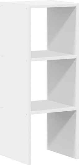 vidaXL - Boekenkast - stapelbaar - 30x30x80 - cm - bewerkt - hout - wit