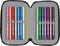 Dubbele etui Real Madrid C.F. Zwart 12.5 x 19.5 x 4 cm (28 Onderdelen)
