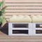 vidaXL - Palletkussen - 58x58x10 - cm - stof - zandkleurig
