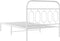 vidaXL - Bedframe - met - hoofdbord - metaal - wit - 100x200 - cm