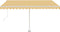 vidaXL - Luifel - automatisch - met - LED - en - windsensor - 400x300 - cm - geel - en - wit