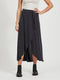 Object Midi Rok - Dames - Elastieke Tailleband Overslag Effect - M