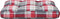 vidaXL - Palletkussen - 50x40x12 - cm - stof - ruitpatroon - rood
