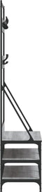 vidaXL - Kledingrek - met - schoenenrek - 100x40x184cm - grijs - sonoma - eikenkleur