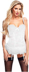 BUSTIER AND GSTRING WHITE, XL