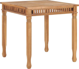 vidaXL - Tuintafel - 80x80x80 - cm - massief - teakhout