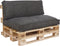 In The Mood Ibiza Palletkussens - 120 x 80 x 12 cm - Tweedelig - Zwart