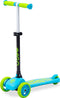 AMIGO Twister 3-Wiel Step - Kinderstep Opvouwbaar - In hoogte verstelbaar - Voetrem - Vanaf 3 jaar - Jongens / Meisjes - Blauw/Lime