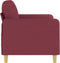 vidaXL - Tweezitsbank - 120 - cm - stof - wijnrood