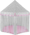 Kruzzel Grote Kindertent Grijs/Roze met Sterrenmotief