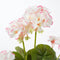 Mica Decorations Geranium Kunstplant in Bloempot Stan - H34 x Ø20 cm - Wit, roze