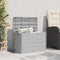 vidaXL - Kussenbox - 77,5x44,5x53 - cm - polypropeen - grijs