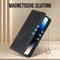 Podec iPhone 12 Pro Max - Hoesje met Pasjeshouder - Anti-Shock Bookcase Cover - Zwart
