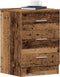 vidaXL - Nachtkastjes - 2 - st - 38x35x55 - cm - bewerkt - hout - oud - houtkleurig