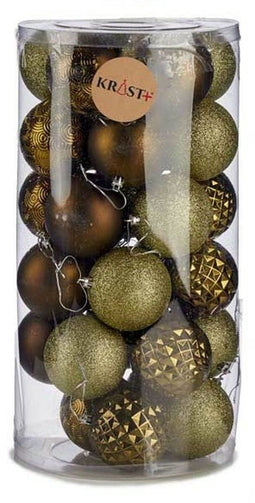 Set kerstballen Groen PVC 8 x 8,5 x 8 cm (4 Stuks)