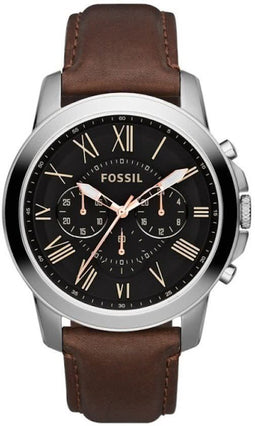 Fossil FS4813 - Herenhorloge - 44 mm - Bruin
