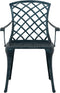 vidaXL - Tuinstoelen - Stapelbaar - 4 - stuks - Groene - Gietaluminium
