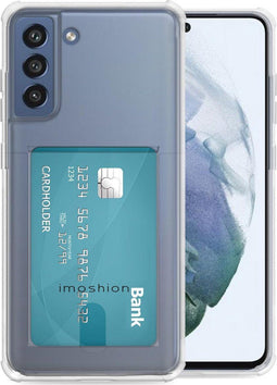 iMoshion Hoesje Geschikt voor Samsung Galaxy S21 FE Hoesje Met Pasjeshouder - iMoshion Softcase Backcover met pashouder - Transparant