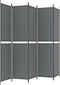 vidaXL - Kamerscherm - met - 5 - panelen - 250x220 - cm - stof - antracietkleurig