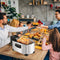 Royalty Line® EFT2000 Friteuse 3 Liter - Frituurpan - 2000W - Koude Zone - 2 tot 4 Personen - Koude Zone - Traploos Instelbare Temperatuurregelaar - RVS