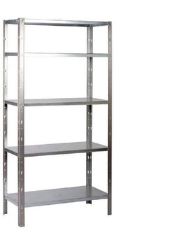 ERRO Storage - Opbergrek - 500 kg draagkracht - 193 cm hoog - 100 cm breed - 5 legborden - Grijs